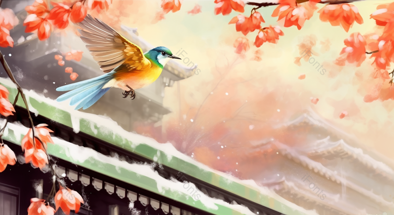 中国风冬天故宫风景插画,插画/手绘图,插画/手绘图库,插画/手绘图下载,插画/手绘